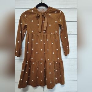 Slice Canada Adorable Brown Polka Dot Kids Dress